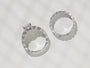 Kobelli Art Deco Hexagonal Eternity Bridal Rings