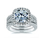 4 Carat Moissanite Cushion 3pc Vienna Bridal Set