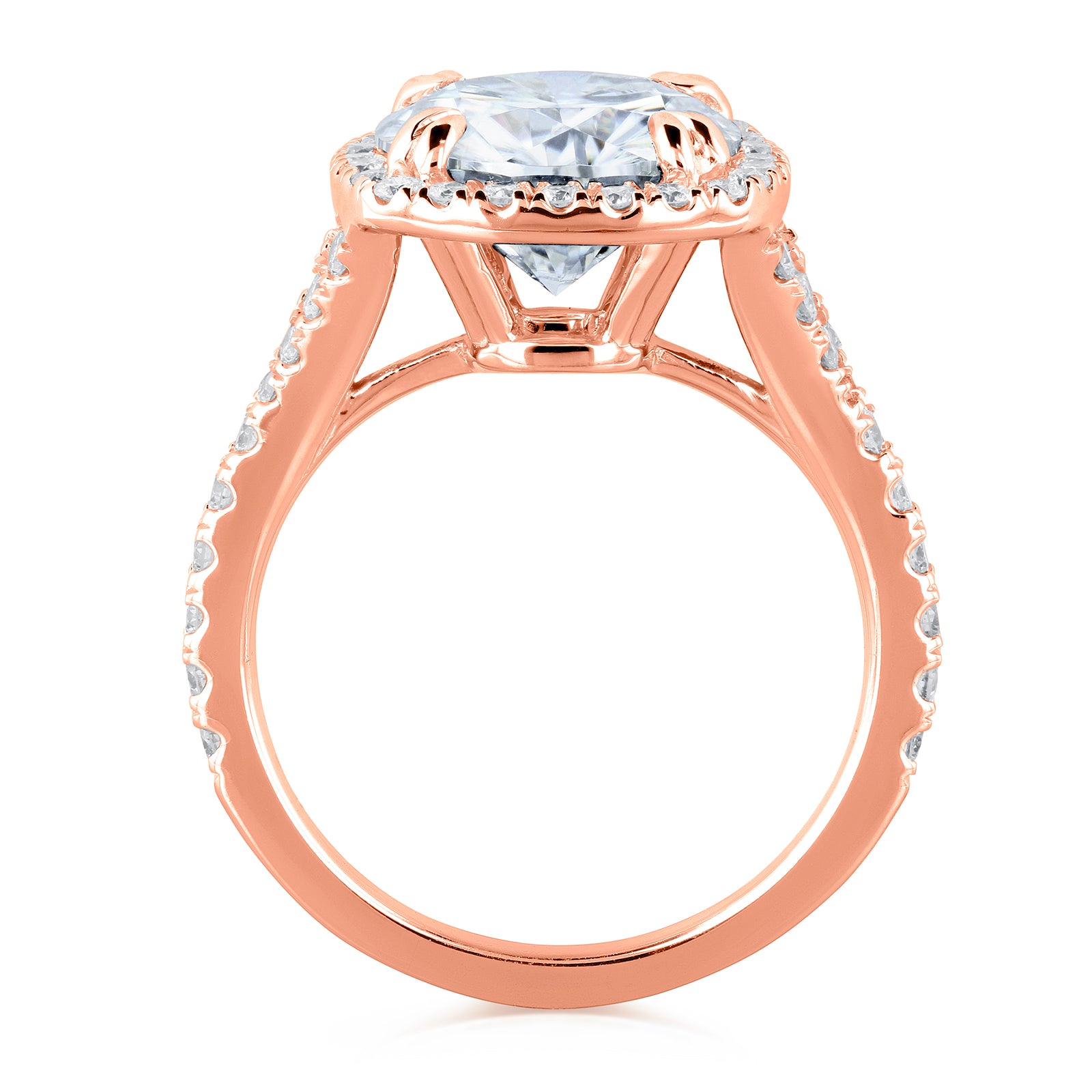3.65 Carat Moissanite Round Vienna Ring