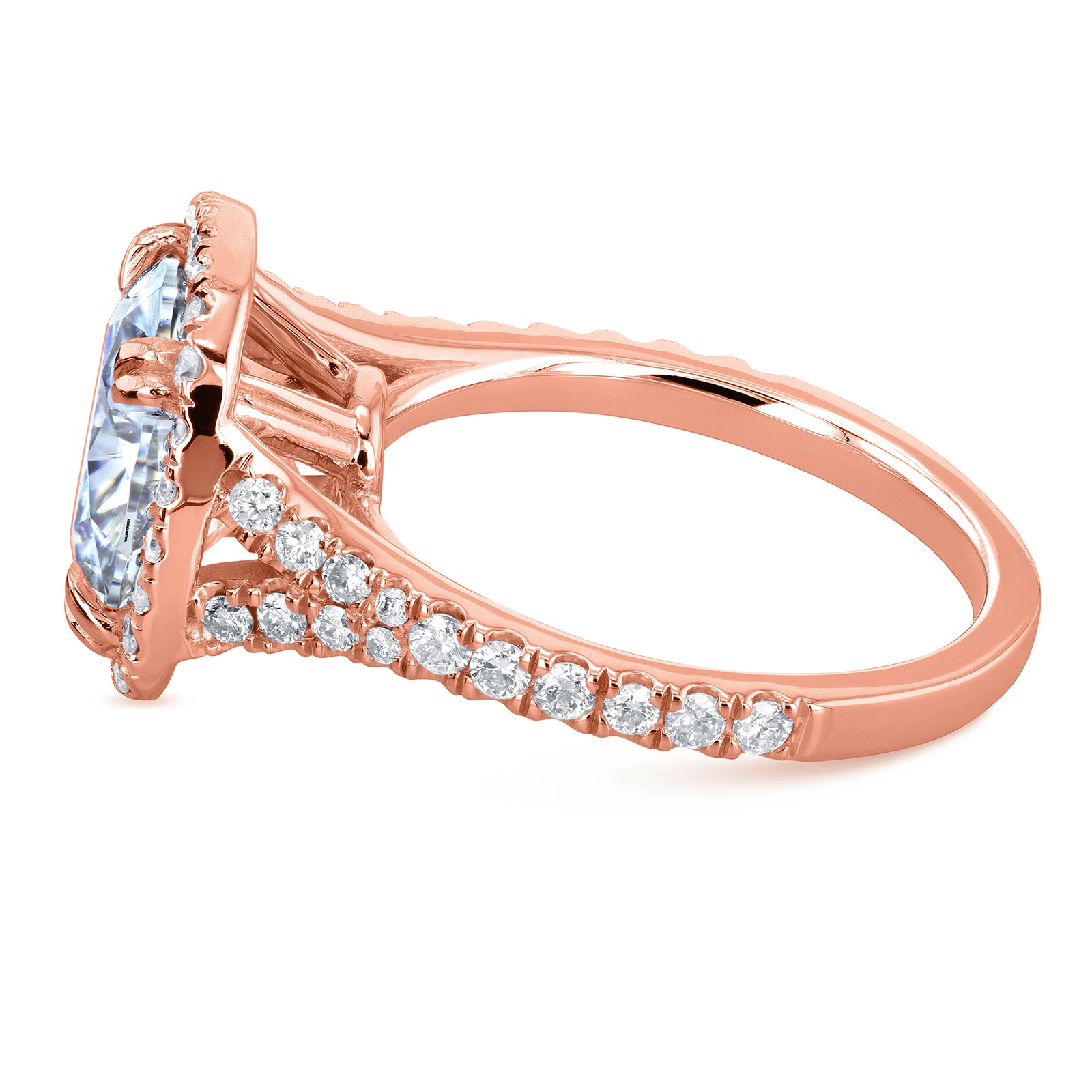 3.65 Carat Moissanite Round Vienna Ring