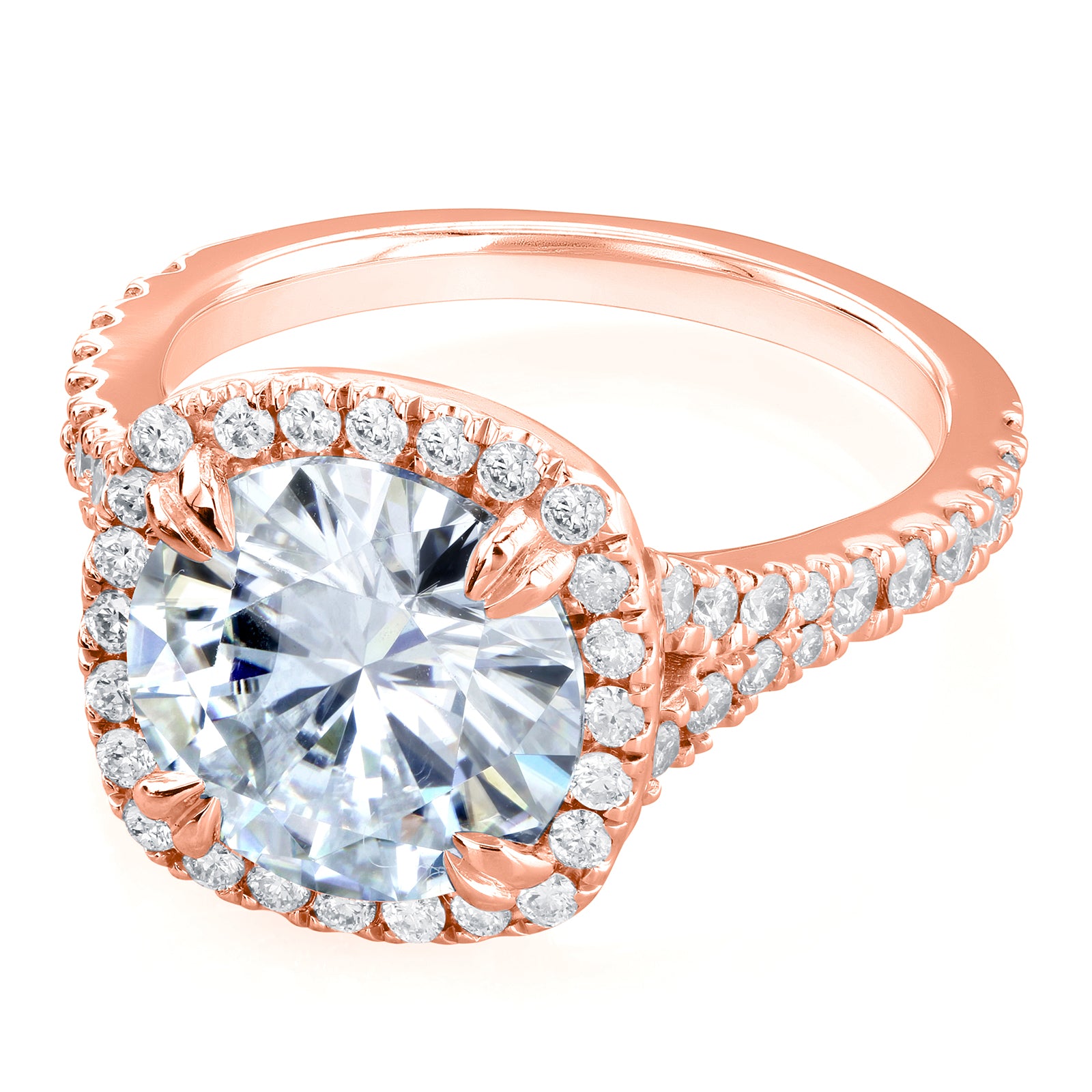 3.65 Carat Moissanite Round Vienna Ring