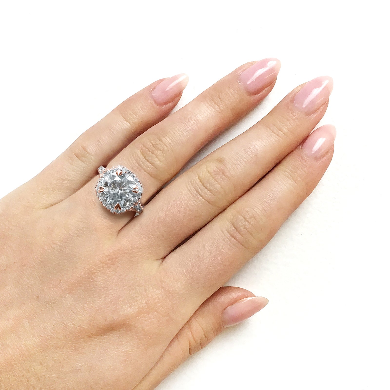 3.65 Carat Moissanite Round Vienna Ring