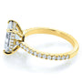 Kobelli 2.85 Carat Moissanite Emerald Drop Halo Tully Ring