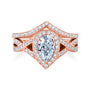 1.3 Carat Lab Grown Diamond Venus Bridal Set in Rose Gold