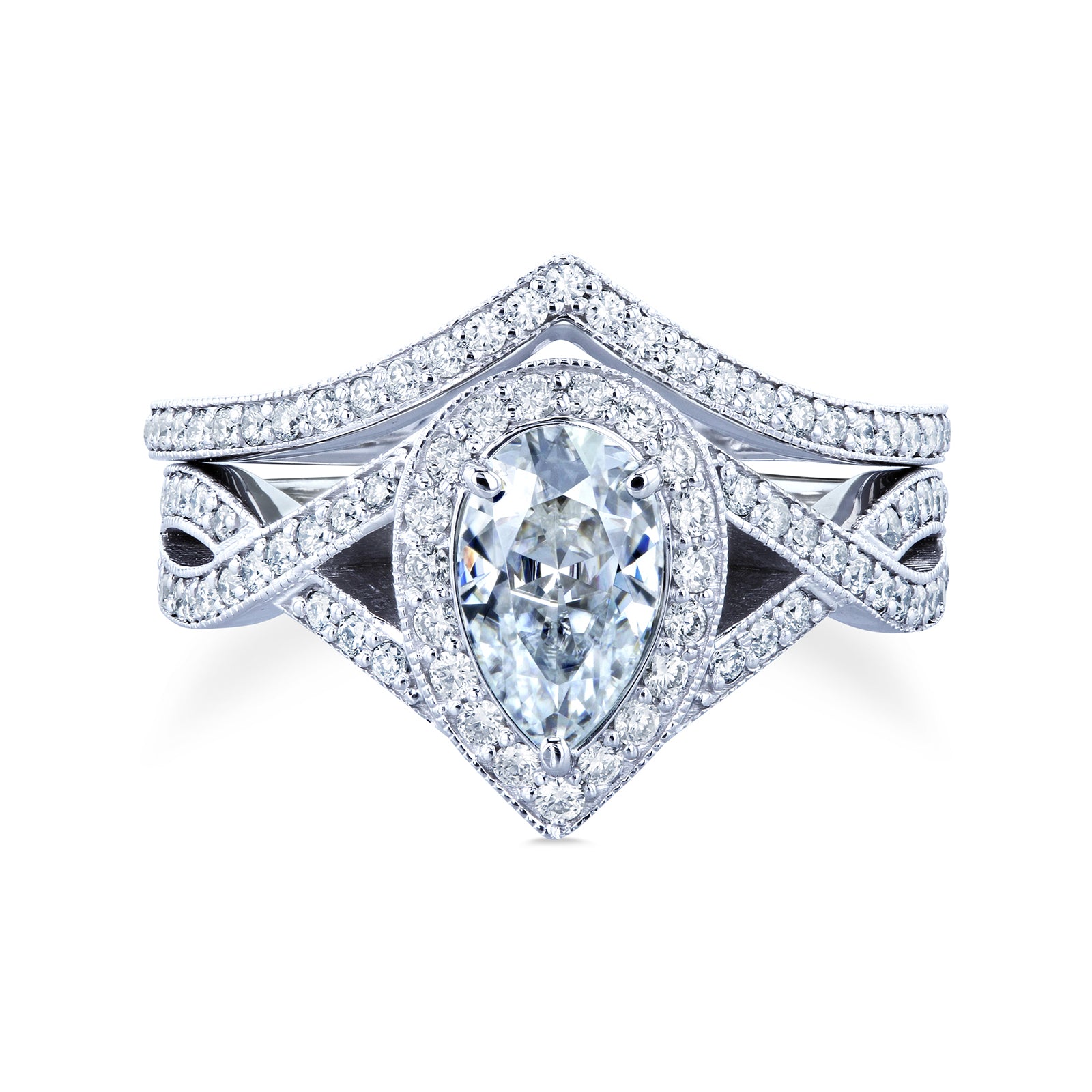 1.3 Carat Lab Grown Diamond Venus Bridal Set in White Gold