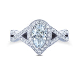 1.3ct Pear Crossover Ring (DEF/VS)