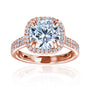 3.45 Carat Moissanite & Natural Diamond Maya Ring in Rose Gold