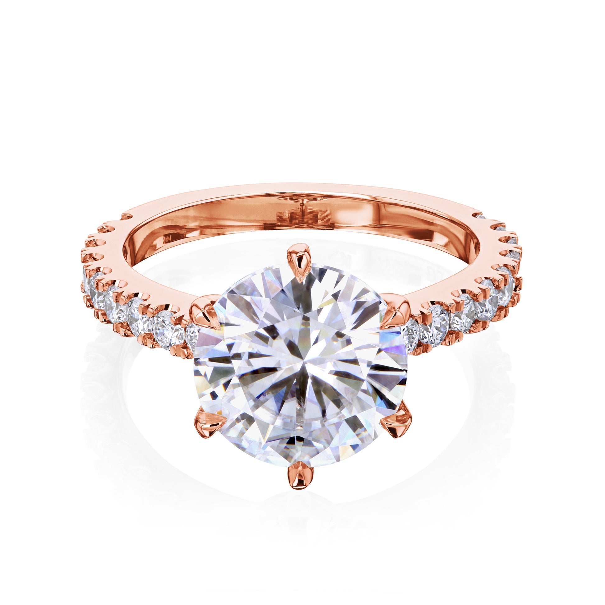 4.7 Carat Moissanite Tiffany 6-Prong Bridal Set