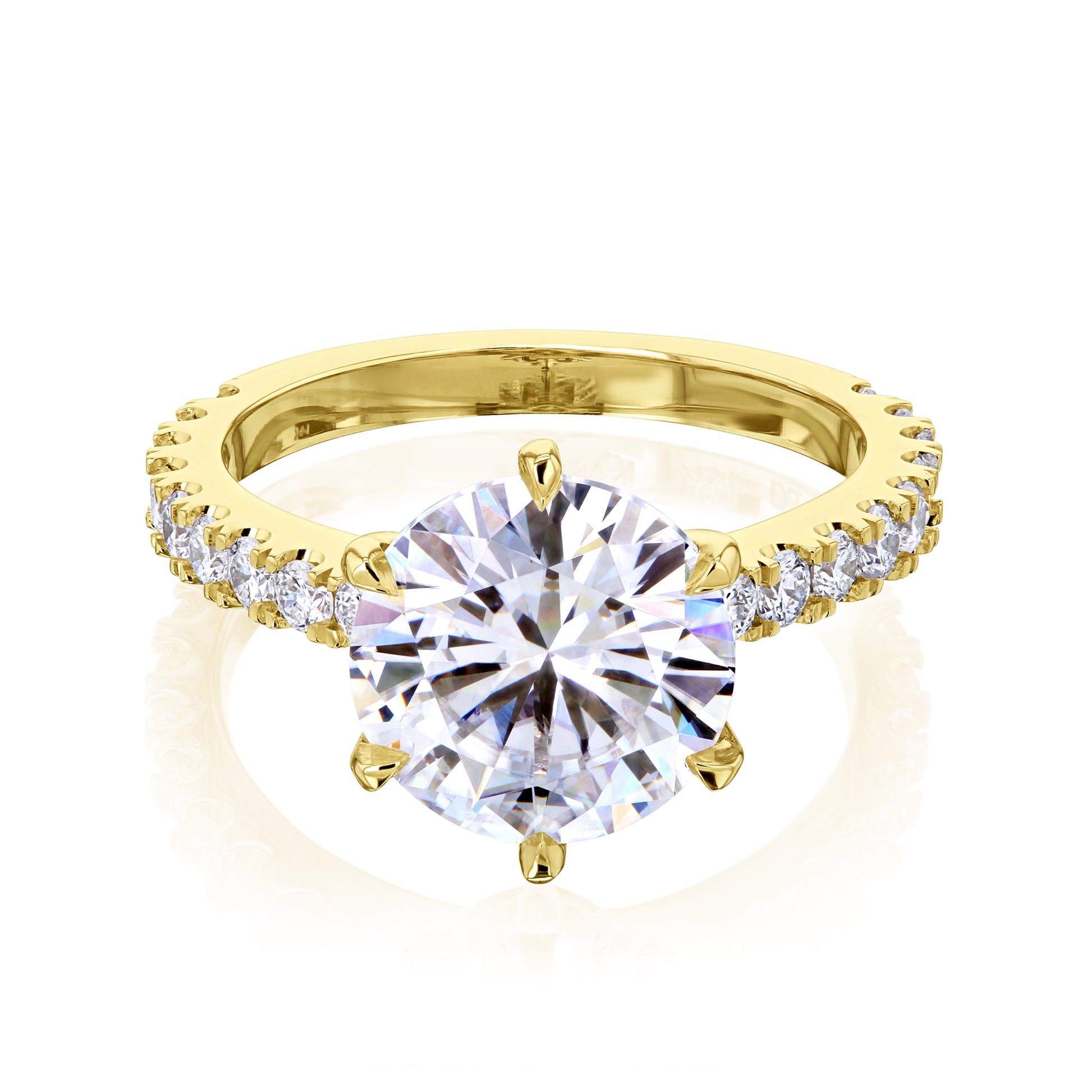 4.7 Carat Moissanite Tiffany 6-Prong Bridal Set