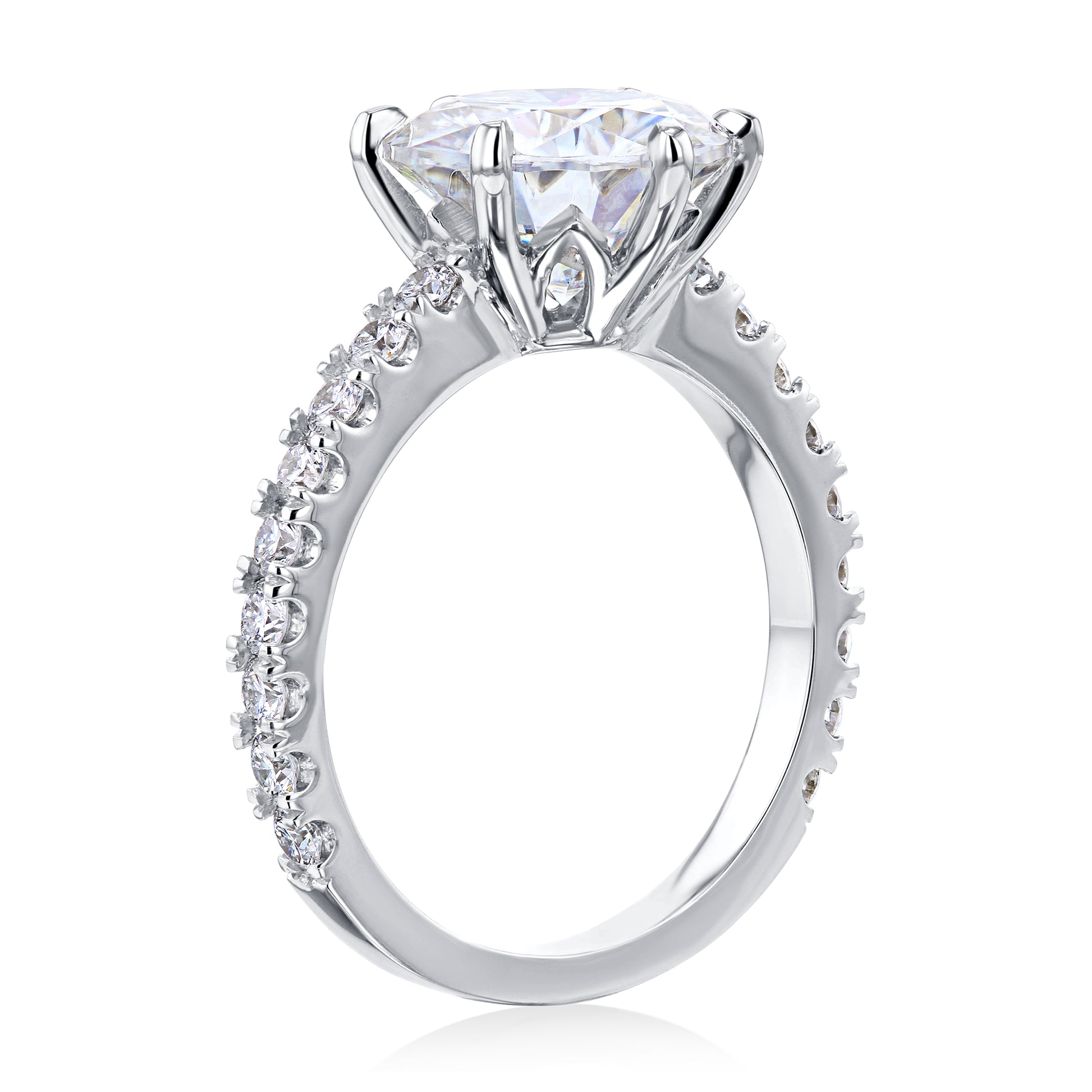 4.7 Carat Moissanite Tiffany 6-Prong Bridal Set