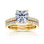 2.8 Carat Moissanite Cushion Bristol Bridal Set
