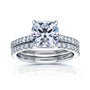 2.8 Carat Moissanite Cushion Bristol Bridal Set