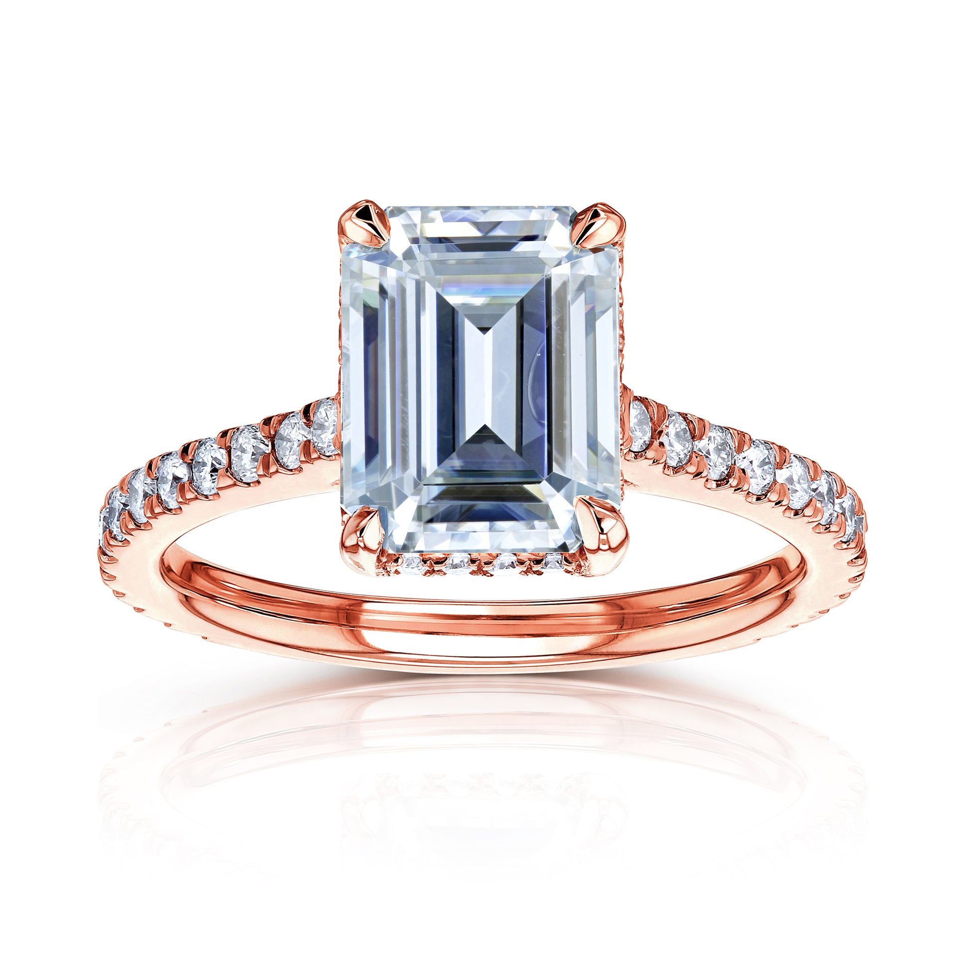 2.8 Carat Moissanite Emerald Bristol Ring