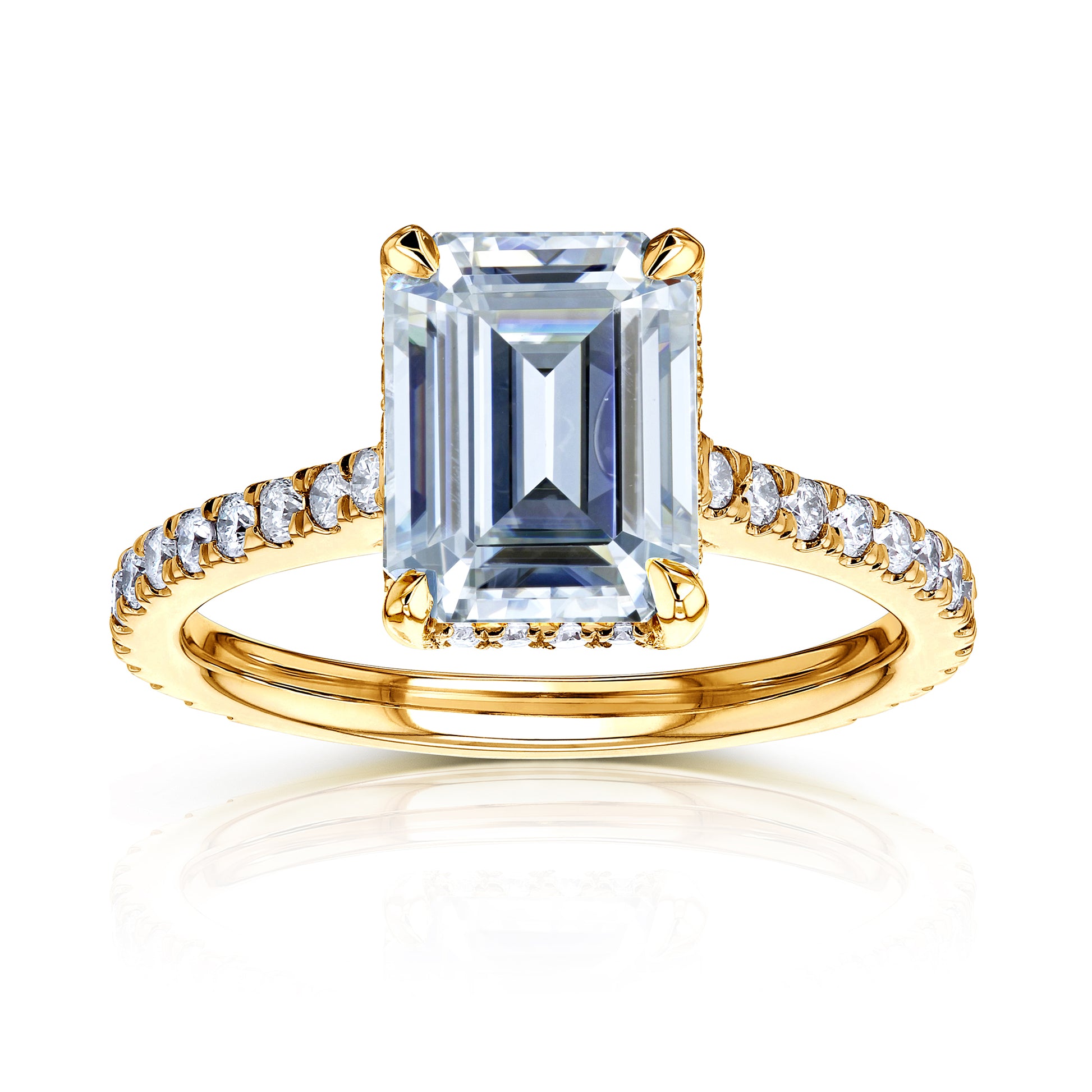 2.8 Carat Moissanite Emerald Bristol Ring