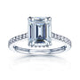 2.8 Carat Moissanite Emerald Bristol Ring