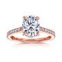 2.5 Carat Oval Bristol Hidden Halo Ring in Rose Gold