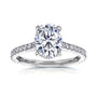 2.5 Carat Oval Bristol Hidden Halo Ring in White Gold