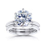 round 3 carat bridal set in white gold