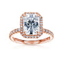 3.2 Carat Moissanite Renee Ring in Rose Gold