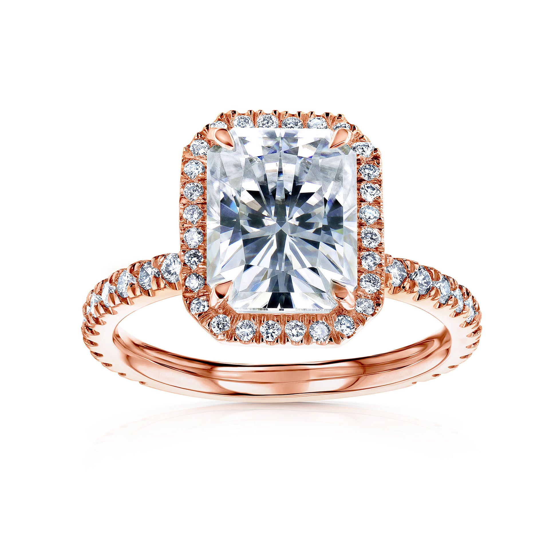3.2 Carat Moissanite Renee Ring in Rose Gold