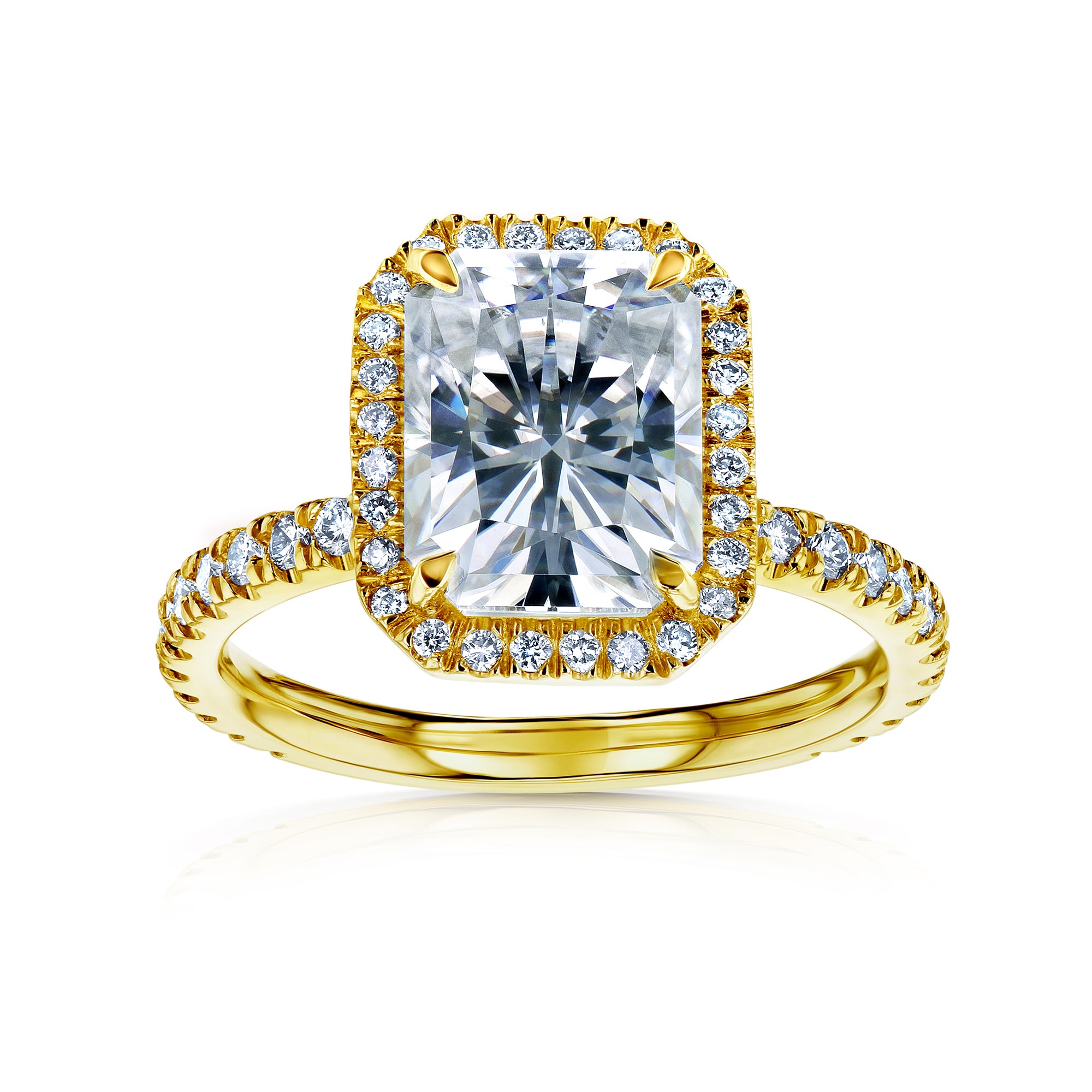 3.2 Carat Moissanite Renee Ring in Yellow Gold