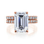 Kobelli Large Emerald Diamond Halo Ethical & Sustainable Engagement Ring