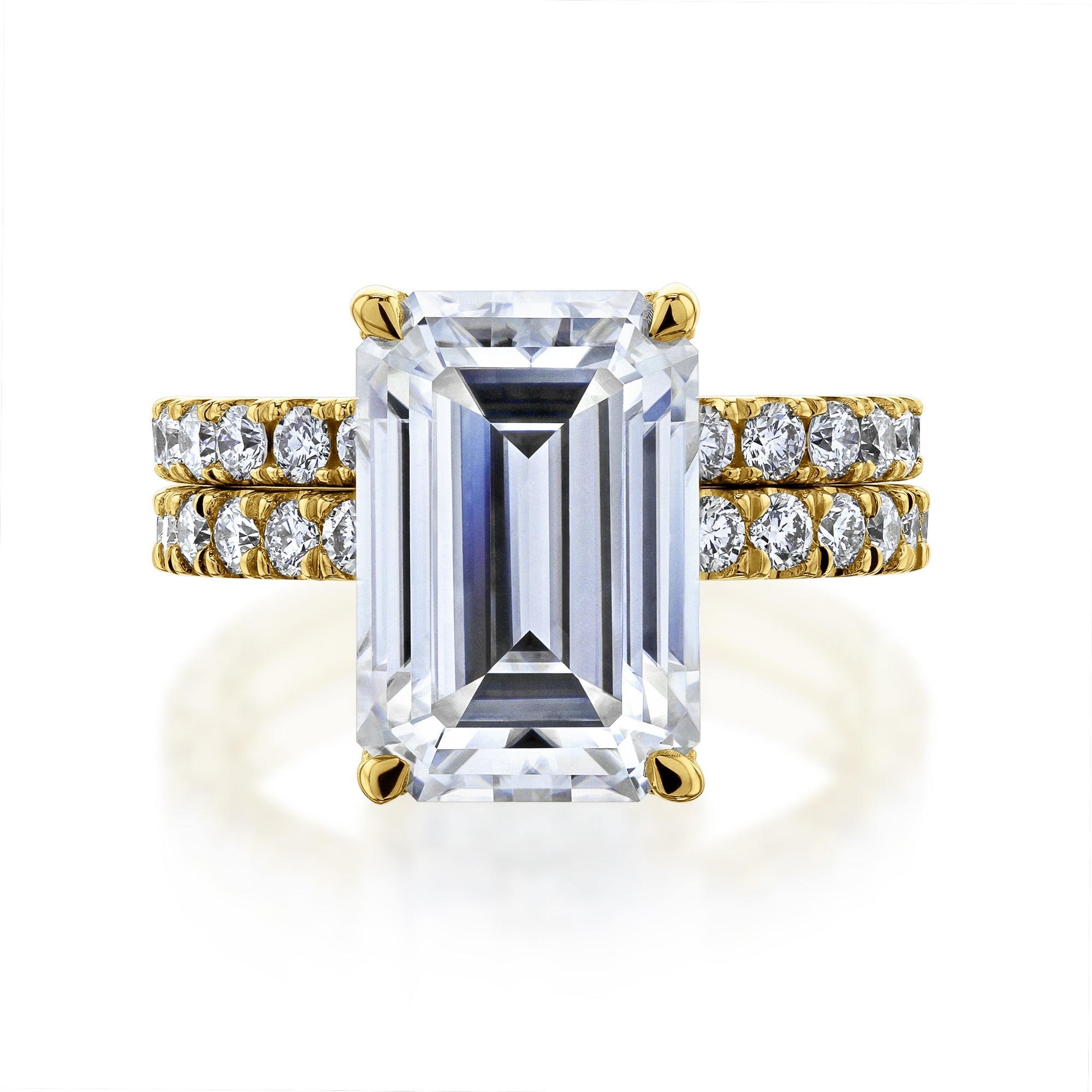 Kobelli Large Emerald Diamond Halo Ethical & Sustainable Engagement Ring