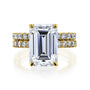 Kobelli Large Emerald Diamond Halo Ethical & Sustainable Engagement Ring