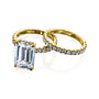 Kobelli Large Emerald Diamond Halo Ethical & Sustainable Engagement Ring