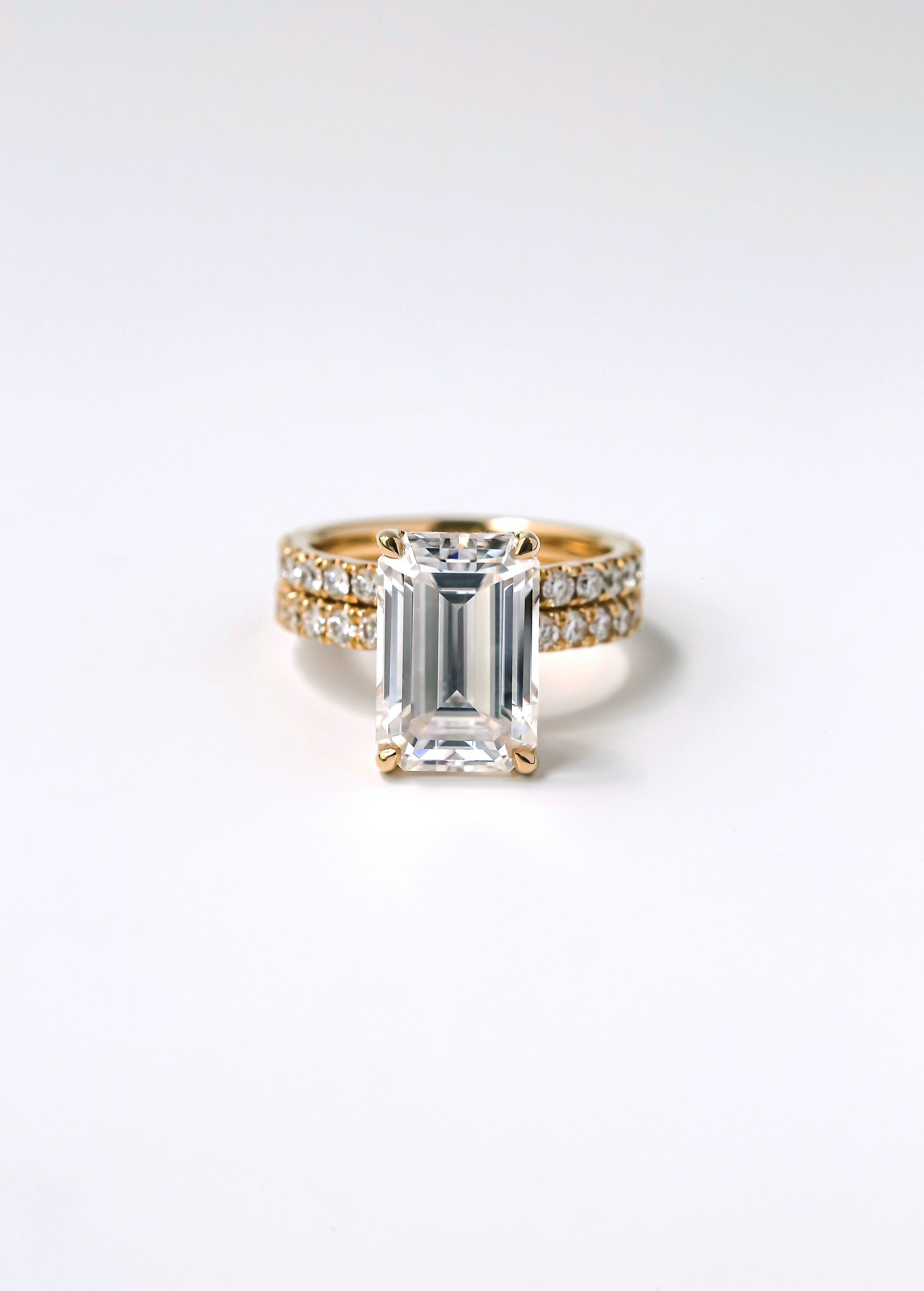 Kobelli Large Emerald Diamond Halo Ethical & Sustainable Engagement Ring