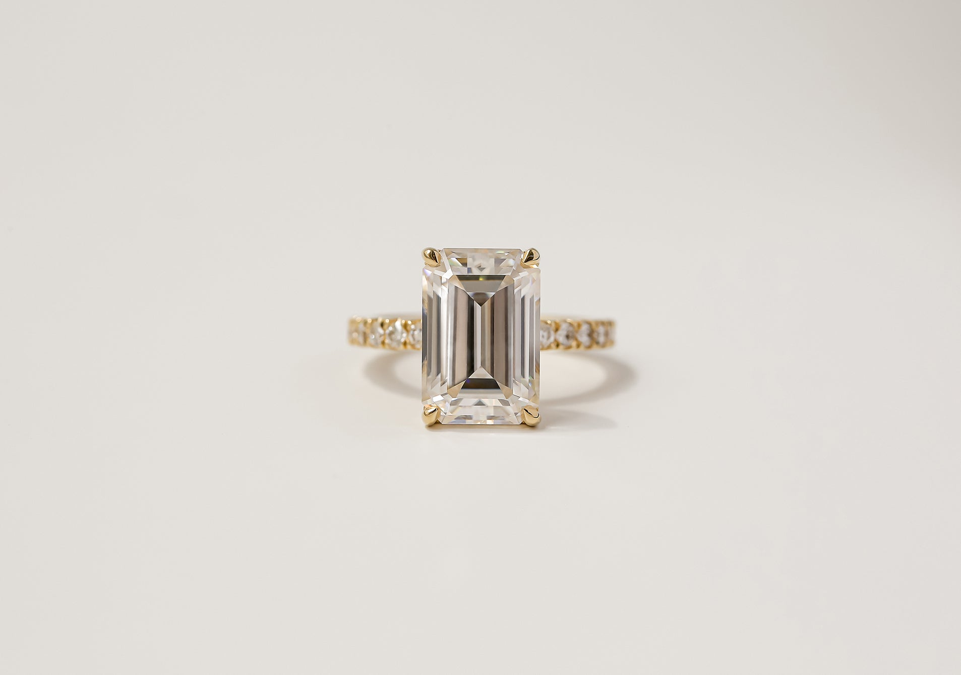 Kobelli Large Emerald Diamond Halo Ethical & Sustainable Engagement Ring