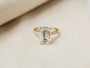 Kobelli Large Emerald Diamond Halo Ethical & Sustainable Engagement Ring