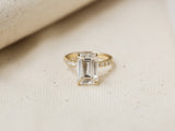 Kobelli Large Emerald Diamond Halo Ethical & Sustainable Engagement Ring