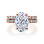 Kobelli Large Oval Diamond Halo Ethical & Sustainable Wedding Rings