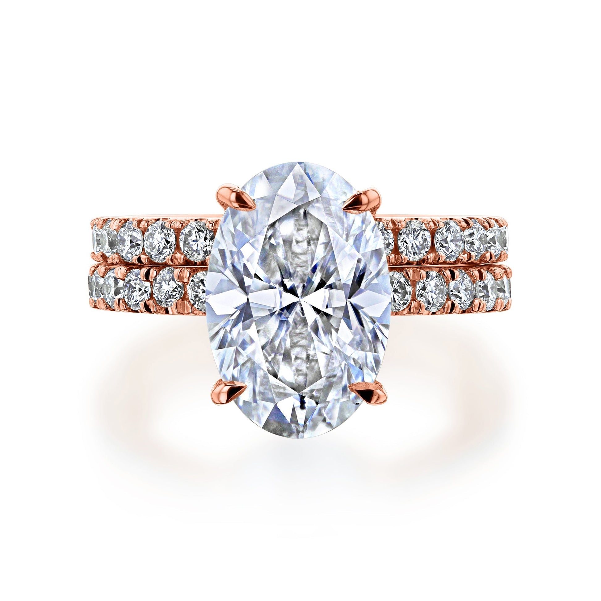 Kobelli Large Oval Diamond Halo Ethical & Sustainable Wedding Rings