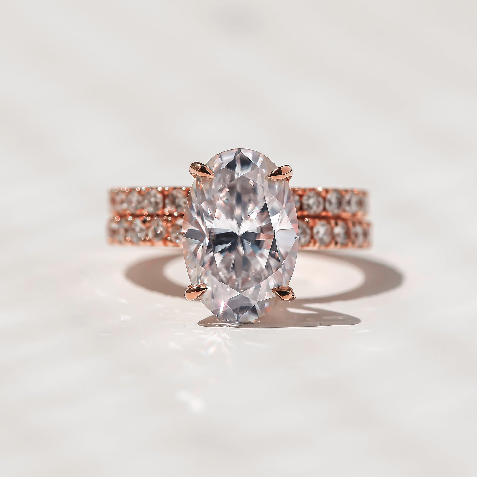 Kobelli Large Oval Diamond Halo Ethical & Sustainable Wedding Rings