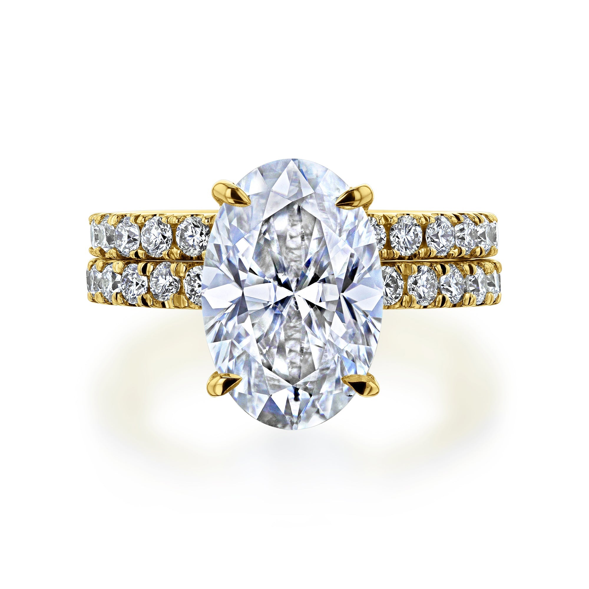 Kobelli Large Oval Diamond Halo Ethical & Sustainable Wedding Rings