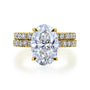 Kobelli Large Oval Diamond Halo Ethical & Sustainable Wedding Rings