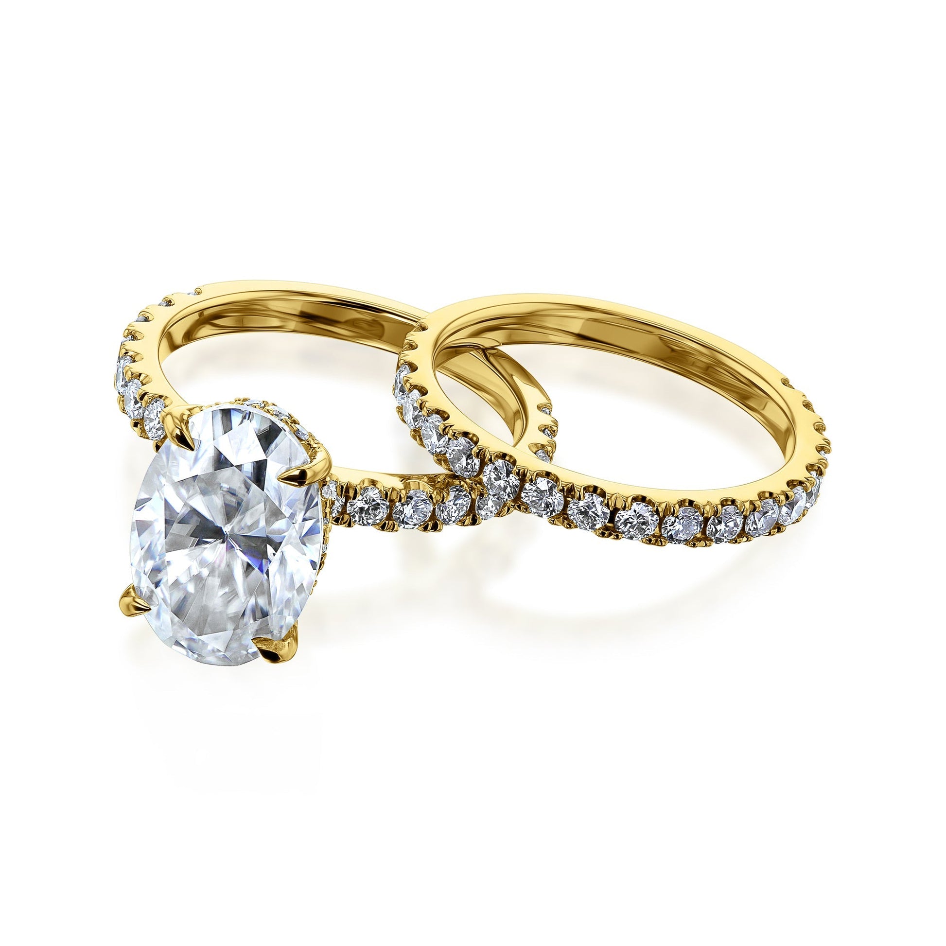 Kobelli Large Oval Diamond Halo Ethical & Sustainable Wedding Rings
