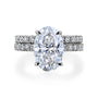 Kobelli Large Oval Diamond Halo Ethical & Sustainable Wedding Rings