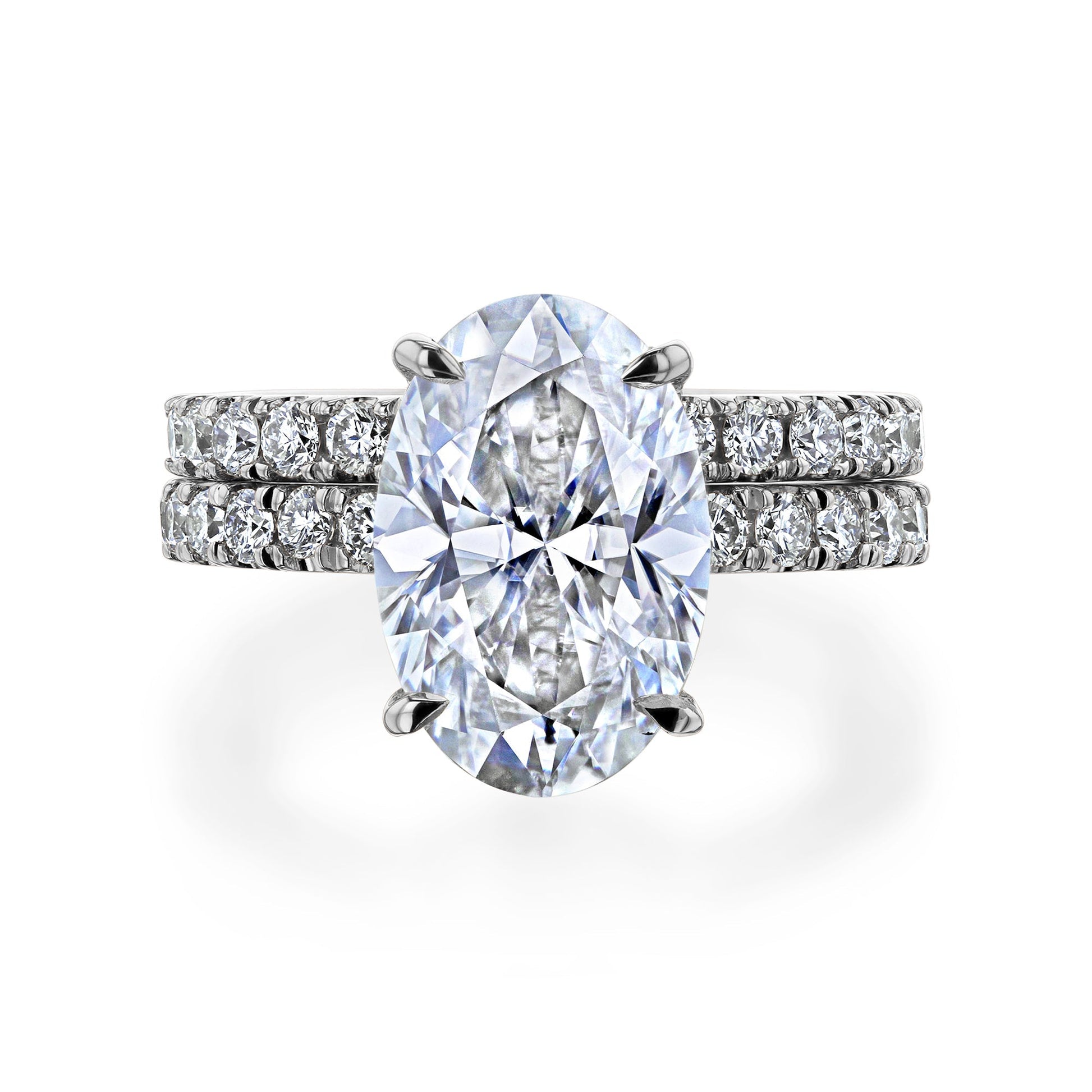 Kobelli Large Oval Diamond Halo Ethical & Sustainable Wedding Rings