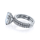 Kobelli Large Oval Diamond Halo Ethical & Sustainable Wedding Rings