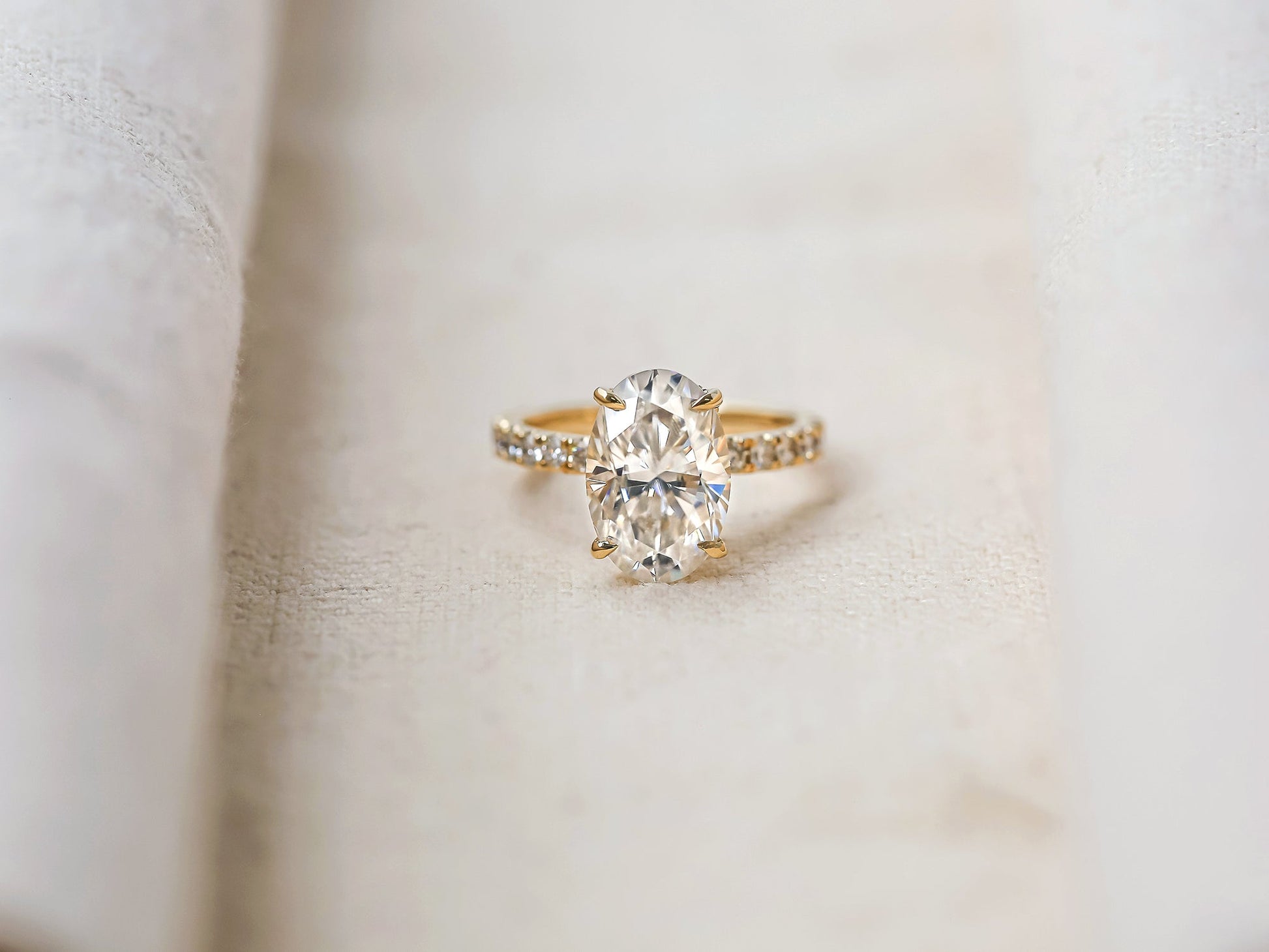 Kobelli Large Oval Diamond Halo Ethical & Sustainable Engagement Ring