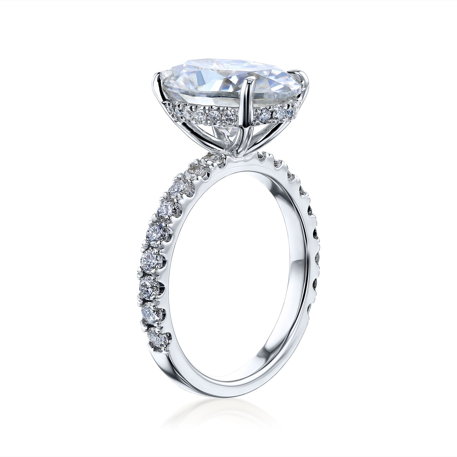 Kobelli Large Oval Diamond Halo Ethical & Sustainable Engagement Ring