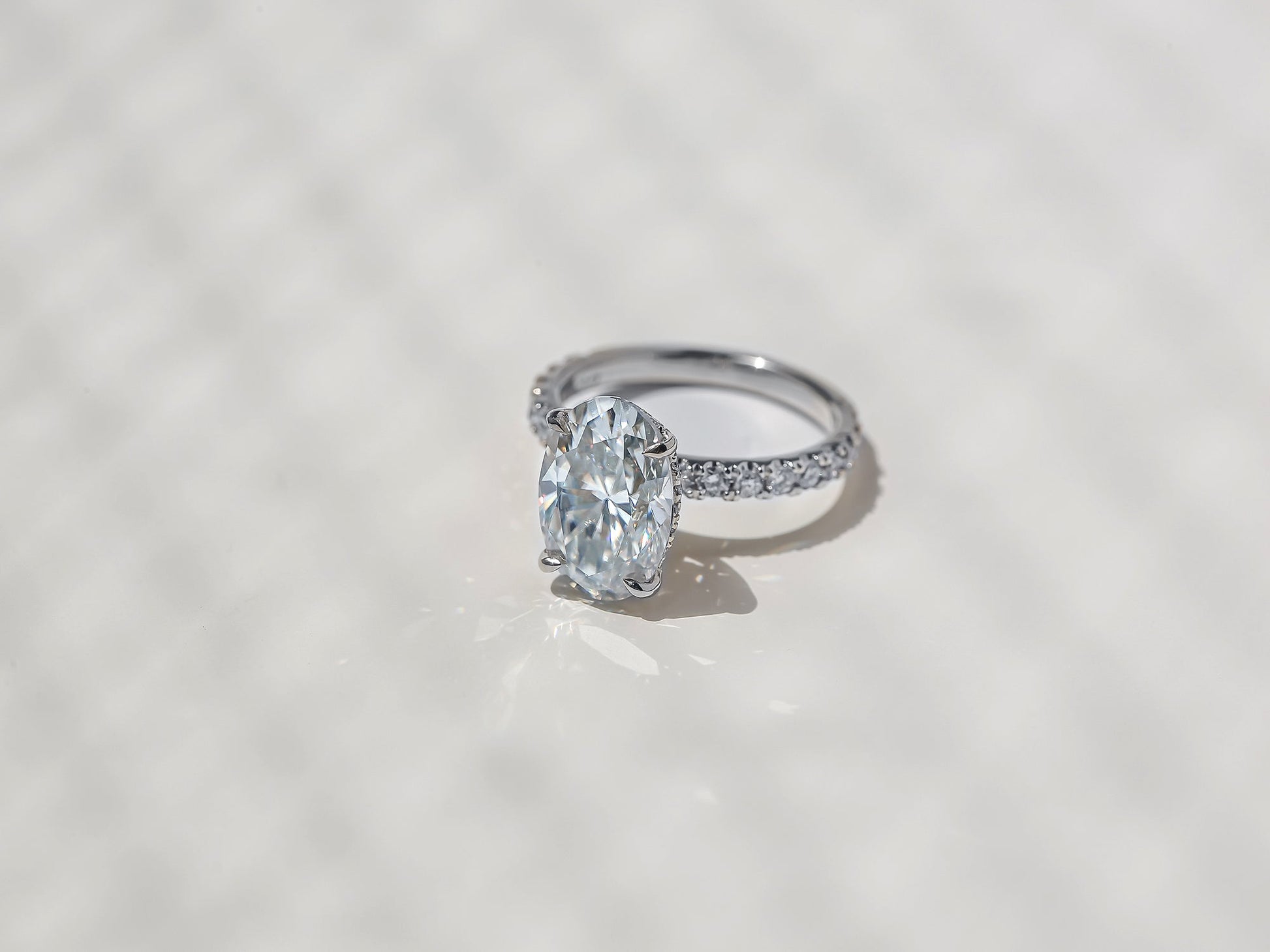 Kobelli Large Oval Diamond Halo Ethical & Sustainable Engagement Ring