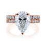 Kobelli Large Pear Diamond Halo Ethical & Sustainable Wedding Rings