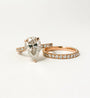 Kobelli Large Pear Diamond Halo Ethical & Sustainable Wedding Rings