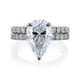 Kobelli Large Pear Diamond Halo Ethical & Sustainable Wedding Rings