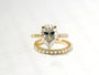 Kobelli Large Pear Diamond Halo Ethical & Sustainable Wedding Rings