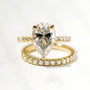 Kobelli Large Pear Diamond Halo Ethical & Sustainable Wedding Rings